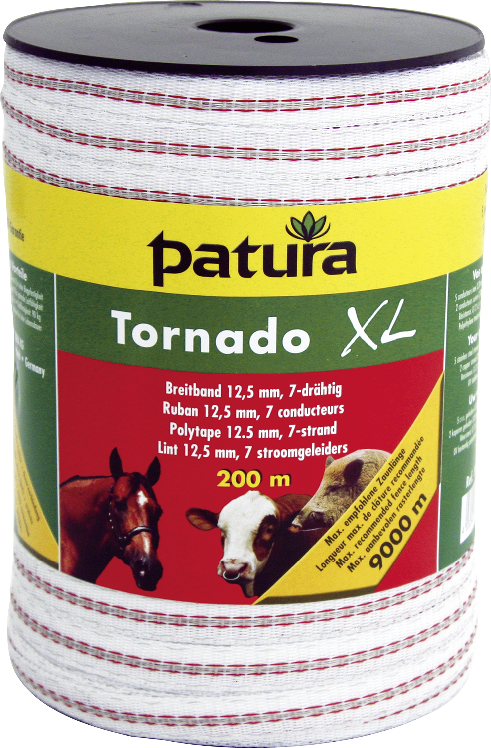 200 m Tornado XL Breitband 12,5 mm, 0,12 Ohm/m, 5xEdelstahl-, 2xKupferleiter, weiss-orange