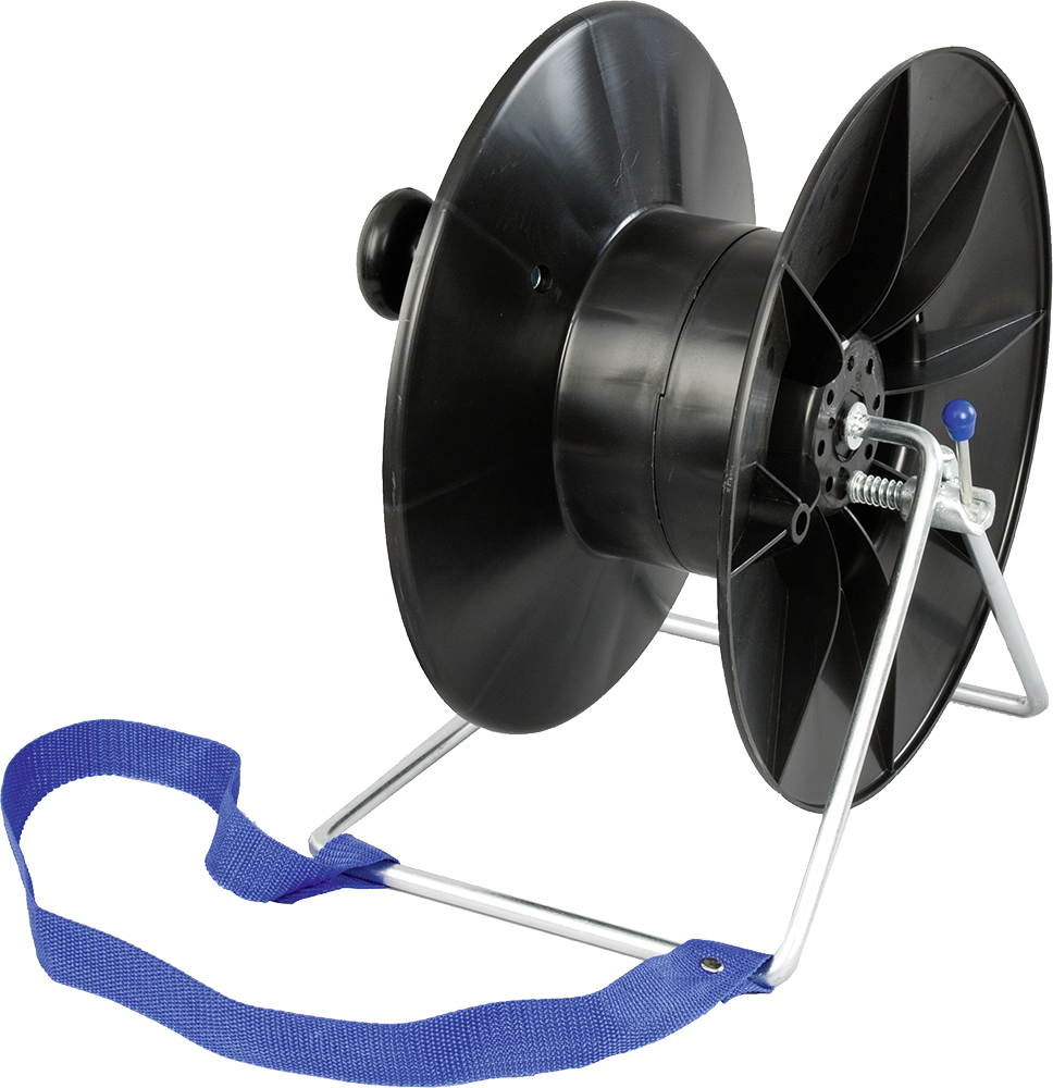 Haspel mit Brusttragegestell, mit Arretierung