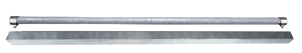 Trägergestell für Fingergatter 2 m mit Klemmringen