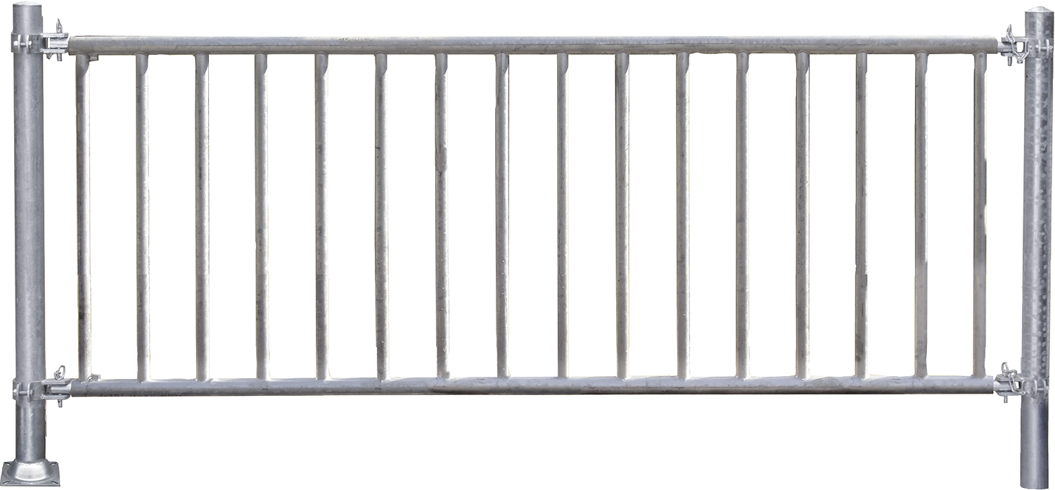 Abtrennung V 4,00 m mit senkrechten Rohren