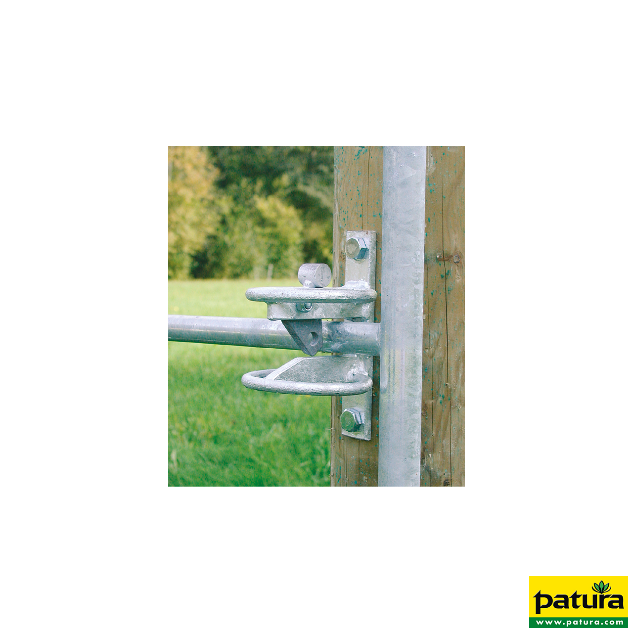 Profi-Weidezauntor, Detail: Riegelverschluss