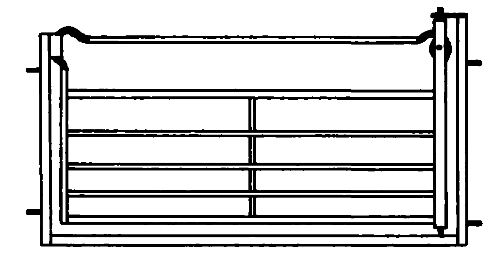 Schwing-Schiebetor, Länge 1,83 m, Höhe 0,91 m