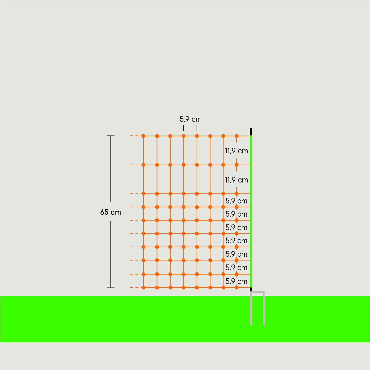 Euro-Netz Ernteschutz 65/2, Länge 50 m
