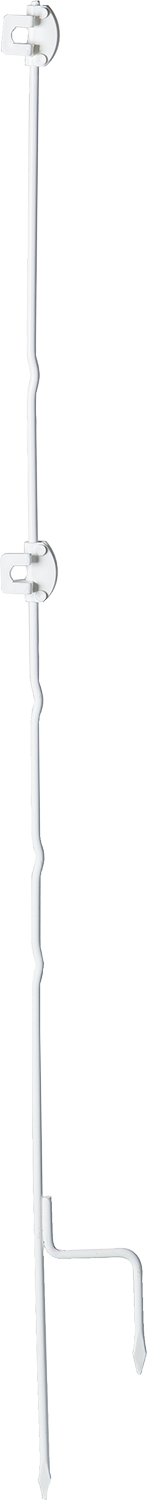 10 Stk. 1,13 m Drehfix Stahlpfahl mit 2 Isolatoren, mit stabiler Metall-Trittstufe