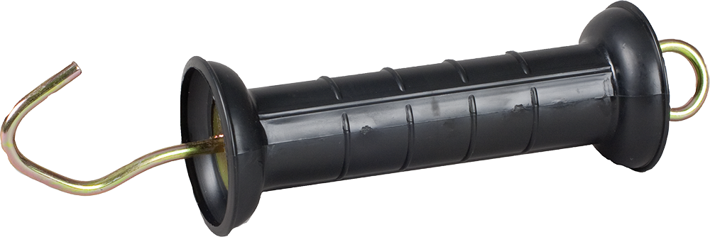 5 Stk. Torgriff, schwarz, mit Haken und Feder mit Zugbegrenzung