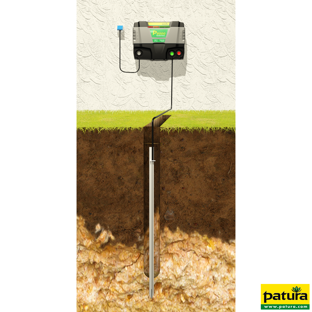 161606 Patura Bentonit Spezial-Erdungsmischung Erdstab einbringen