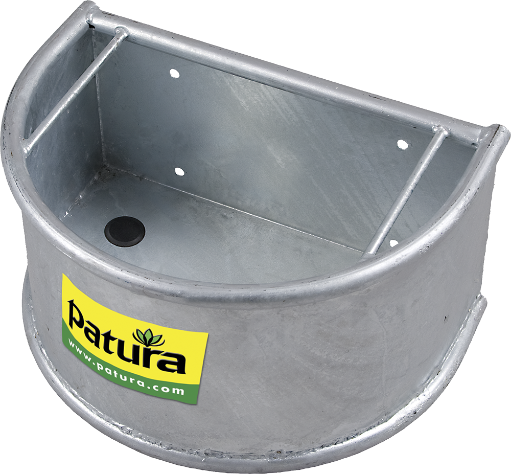 Halbrundtrog, verzinkt, 44x32x25cm