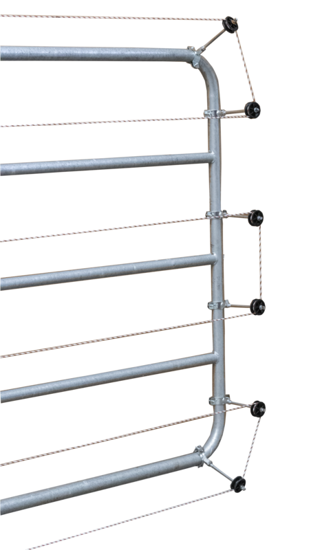 166303 Abstands-Isolator-Torset Herdenschutz, Montagedetail riegelseitig