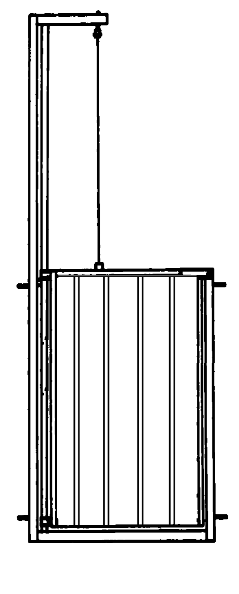 Falltor mit Seilbetätigung, für Schaf- Fanganlagen, verzinkt