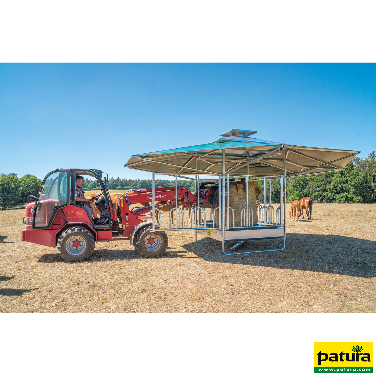 30353111 Patura Klima Viereckraufe mit Universalfressgittern Befüllung