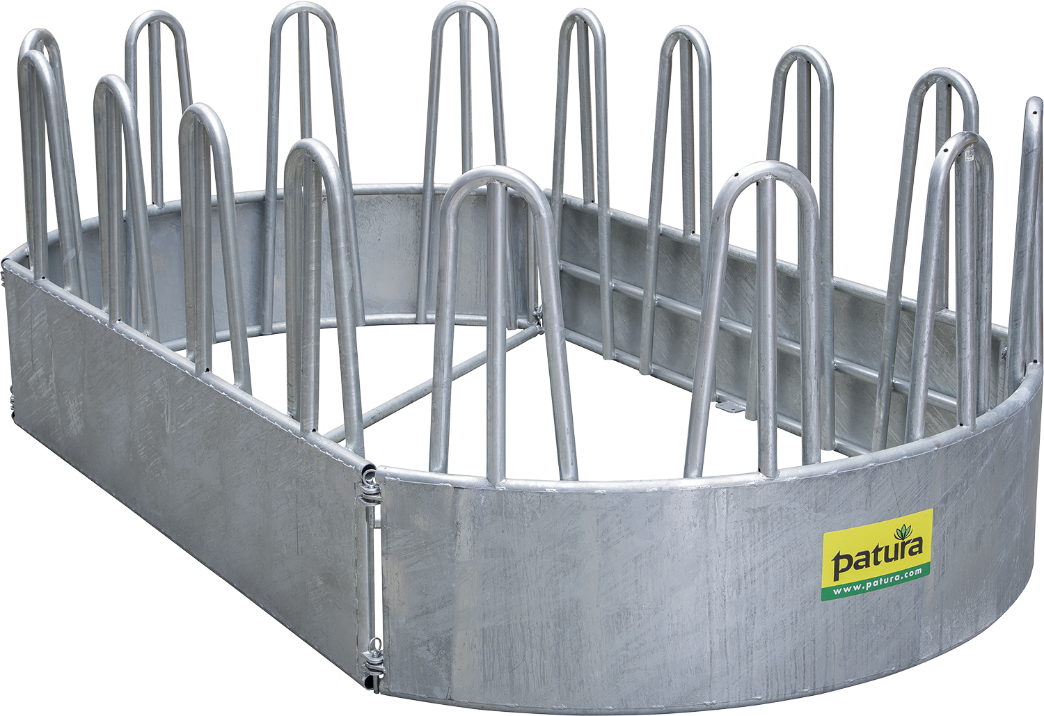 Ovalraufe, 16 Freßplätze, 3,45x1,90m mit Diagonalstreben