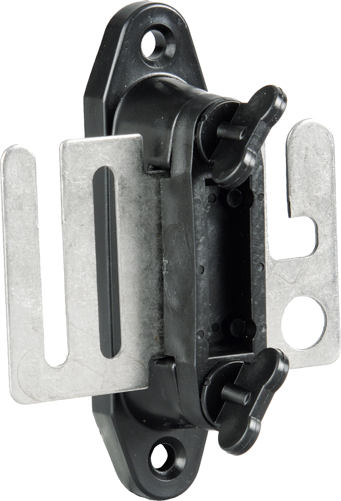 2 Stk. Breitband-Torgriffisolator, mit Edelstahl-Anschlußplatte