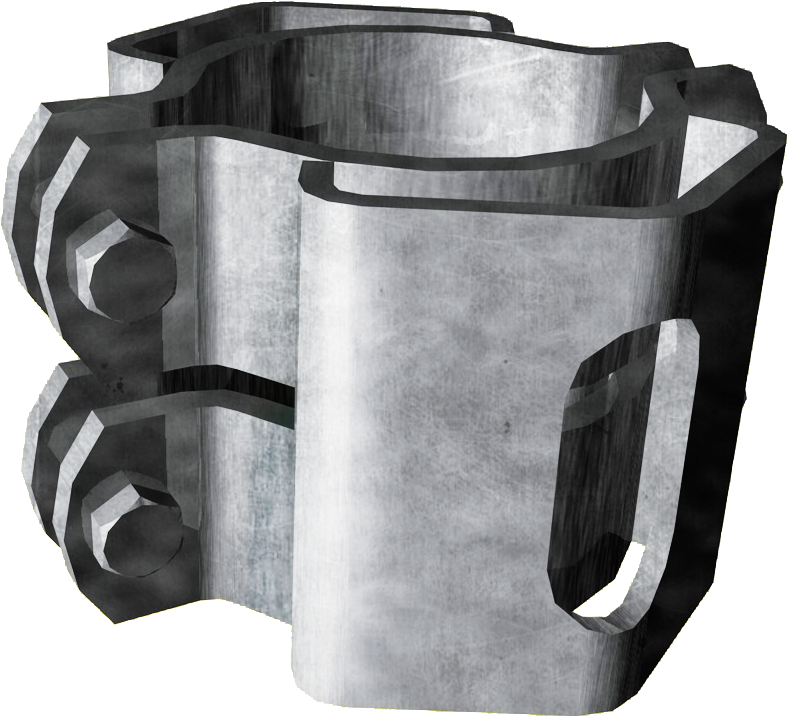 Schelle 102 mm, 2 Riegelhalter RS