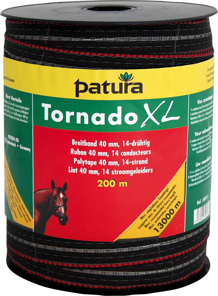 200 m TORNADO XL Breitband 40 mm, 0,08 Ohm/m, 11xEdelstahl, 3xKupferleiter, braun