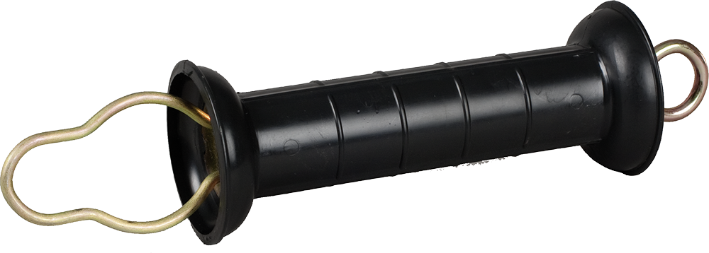 5 Stk. Torgriff, schwarz, mit Öse und Feder mit Zugbegrenzung