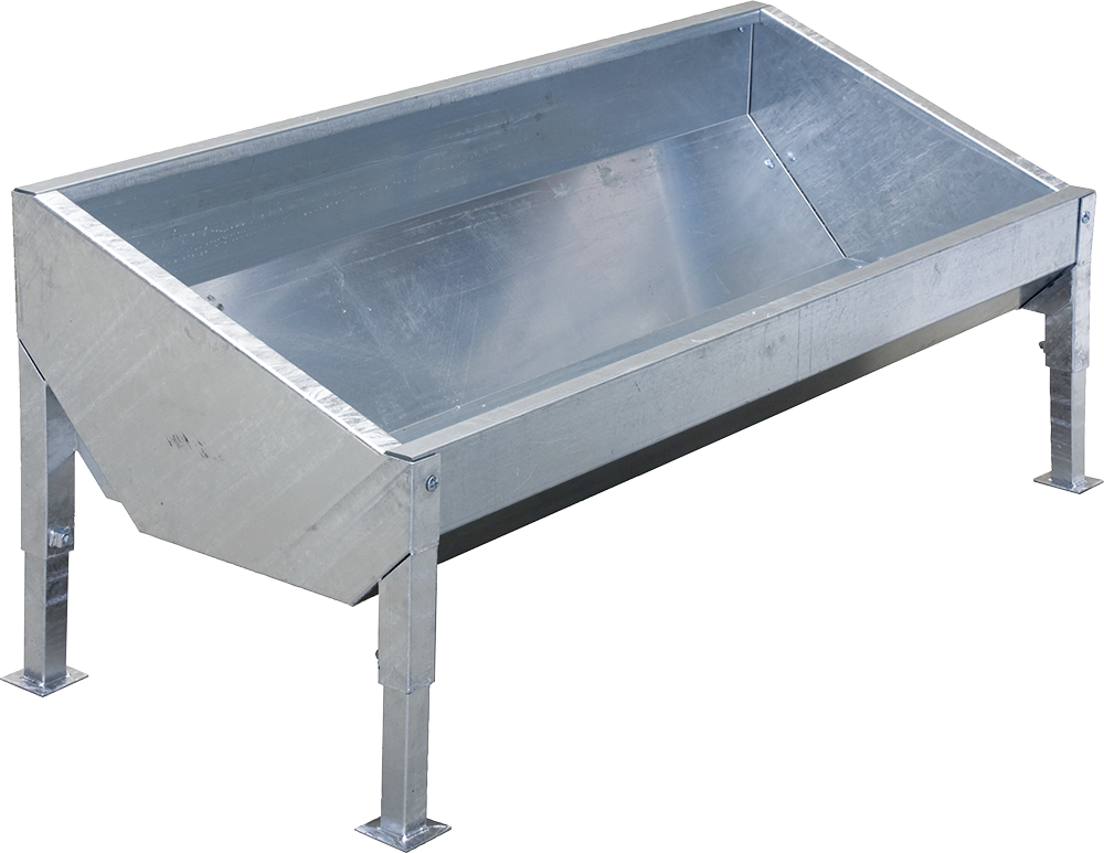 Futterkrippe, schräg, Länge 4,0 m, 896 Liter