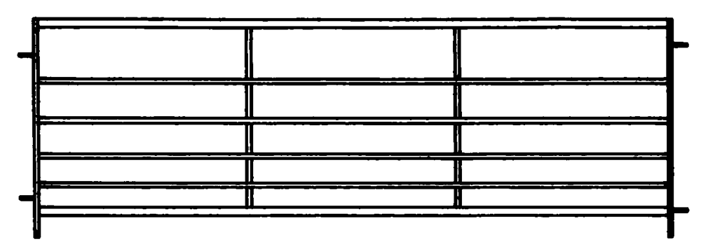 Horde, 6 Rohre, Länge 3,00 m, Höhe 0,91 m