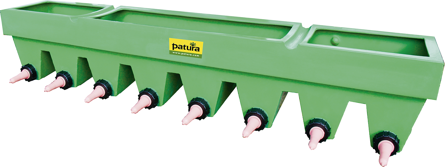 Kälber-Bar, 8 Nuckel, mit Fächern