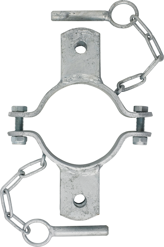 Schelle 102 mm, 2 Halter, mittig