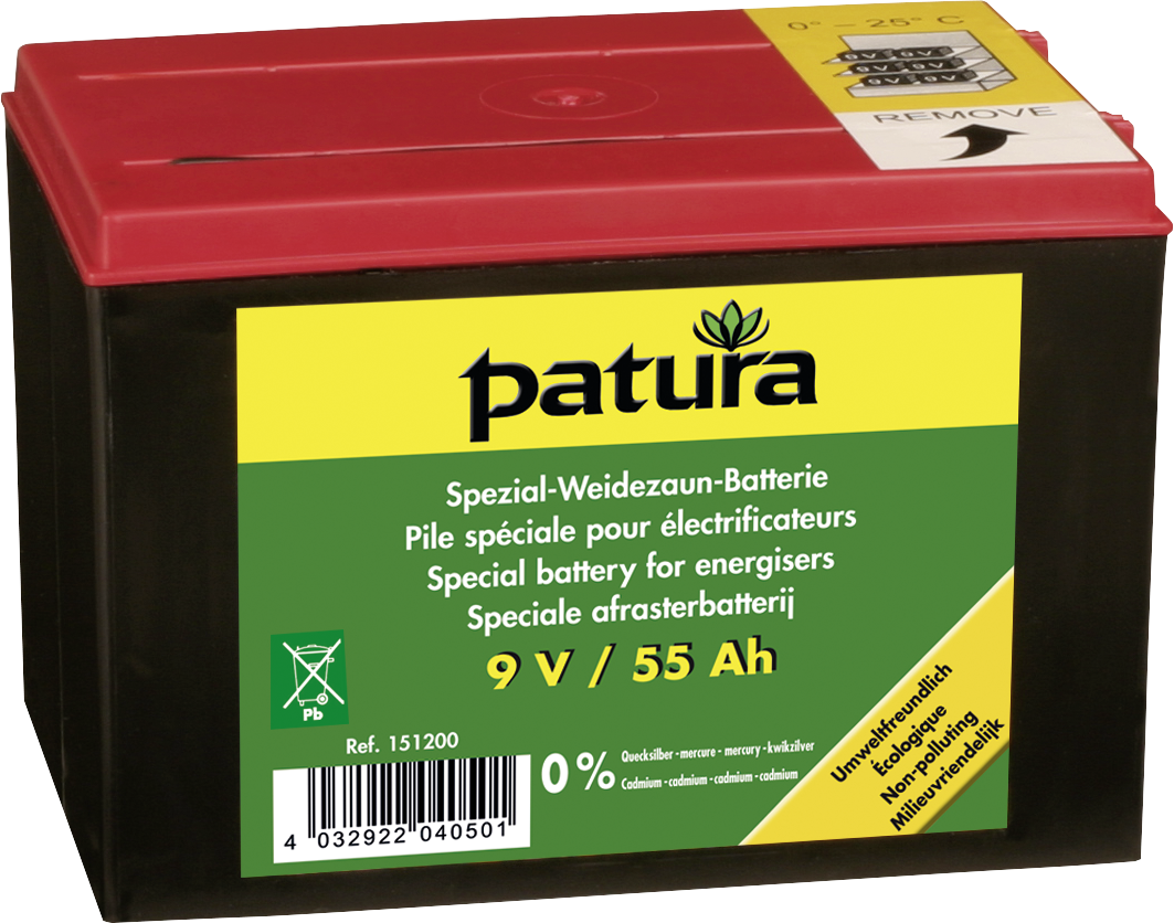 151200 Patura Spezial-Weidezaun-Batterie 9 V, 55 Ah