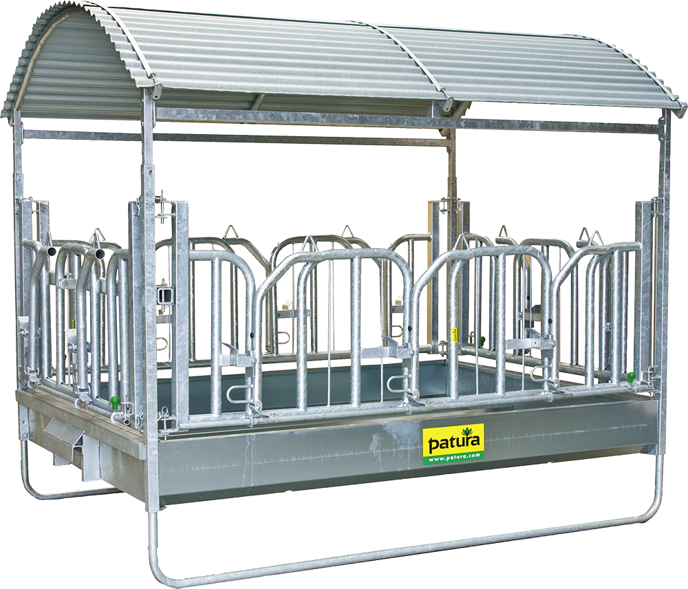 Großballenraufe mit Schwedenfressgittern, 10 Fressplätze